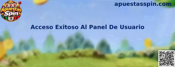 Imagen de referencia sobre el acceso exitoso al panel de usuario de Apuestas Spin
